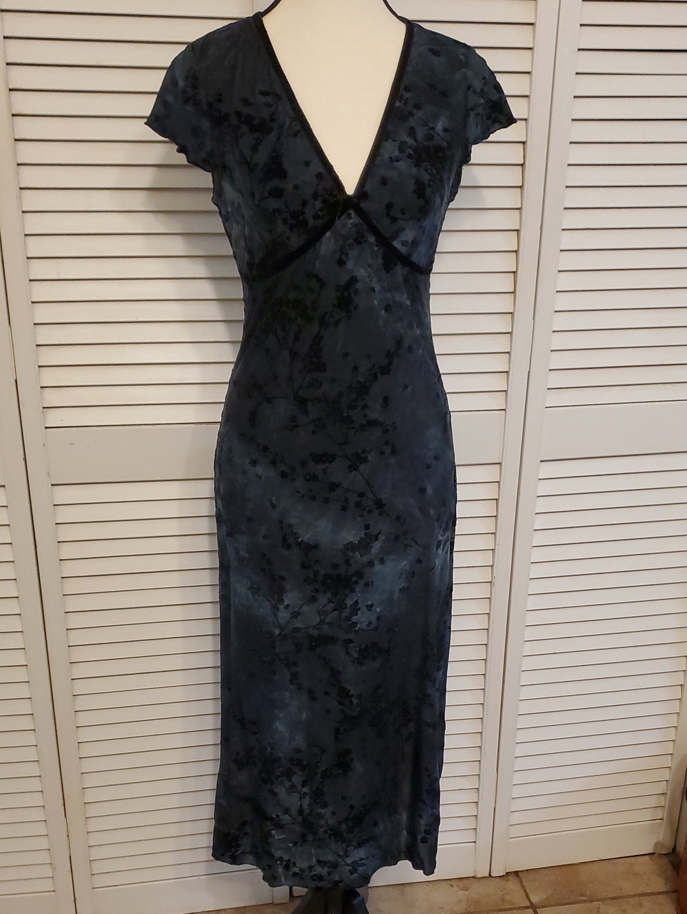 Thirty Thirty Velvet Fairy Green/Blue WhimsyGoth 90’s Y2K Grunge Dress Size L